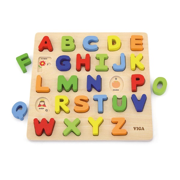 Detské vkladacie puzzle Viga Abeceda