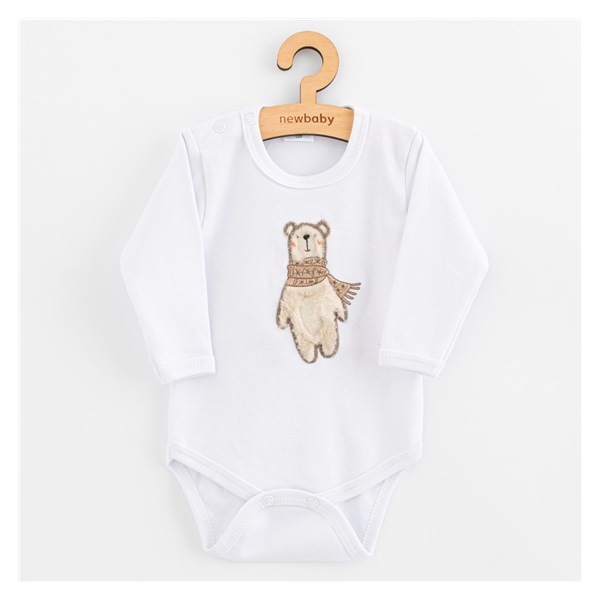 Dojčenské body s dlhým rukávom New Baby Polar Bear