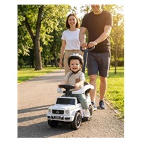 Detské odrážadlo s vodiacou tyčou Mercedes Benz G-Class Baby Mix biele