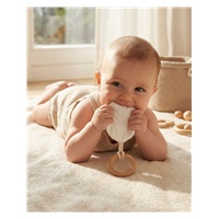 Detské hryzátko New Baby Leaf white