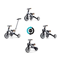 Detská trojkolka 4v1 Milly Mally Optimus Plus s vodiacou tyčou grey