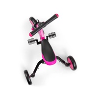 Detská trojkolka 4v1 Milly Mally Optimus Plus s vodiacou tyčou pink