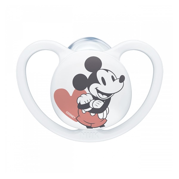 Cumlík Space NUK 0-6m Disney Mickey Mouse biela