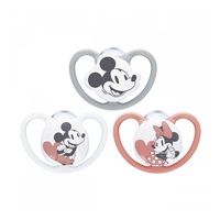 Cumlík Space NUK 0-6m Disney Mickey Mouse biela