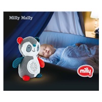 Plyšový zaspávačik panda s projektorom Milly Mally