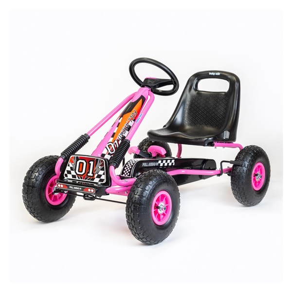 Detská šliapacia motokára Go-kart Baby Mix Razor ružová