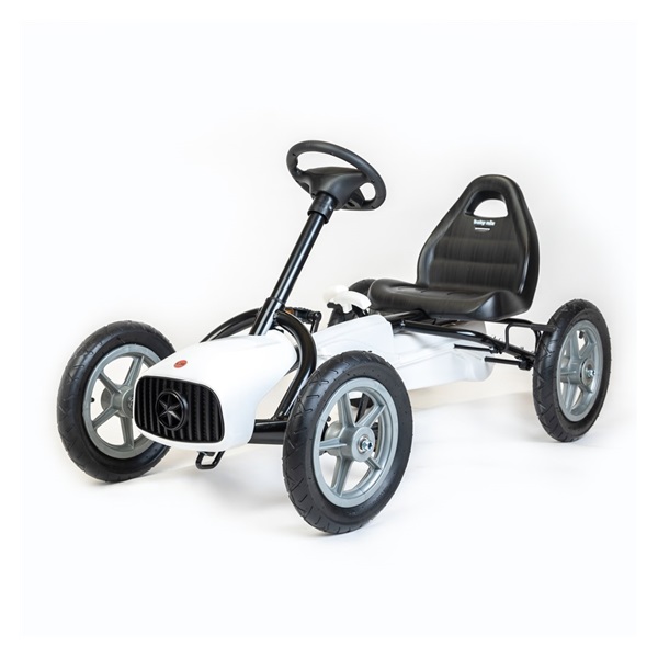 Detská šliapacia motokára Go-kart Baby Mix Buggy biela