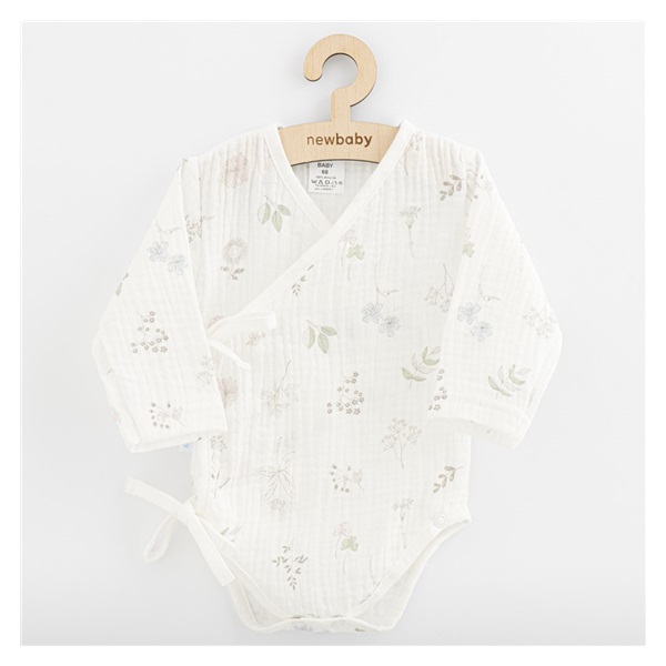 Dojčenské mušelínové body s bočným zapínaním New Baby Zoe