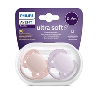 Dojčenský cumlík Ultrasoft Premium Avent 0-6 miesacov 2 ks dievča