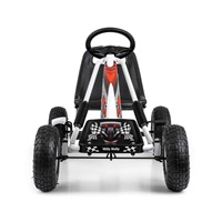 Detská šliapacia motokára Go-kart Milly Mally Thor biela