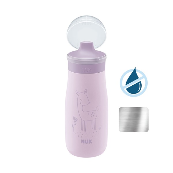 Detská fľaša NUK Mini-Me Sip nerez 300 ml (9+ m.) purple