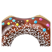 Detský veľký nafukovací kruh Bestway DONUT 107cm brown