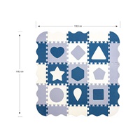 Penové puzzle podložka ohrádka Milly Mally Jolly 3x3 Shapes Blue