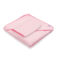 Detská froté osuška s kapuckou New Baby BASIC 80x80 ružová
