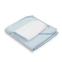 Detská froté osuška s kapuckou New Baby BASIC 80x80 modrá