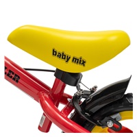 Detský balančný bicykel s brzdou Baby Mix Traveller červený