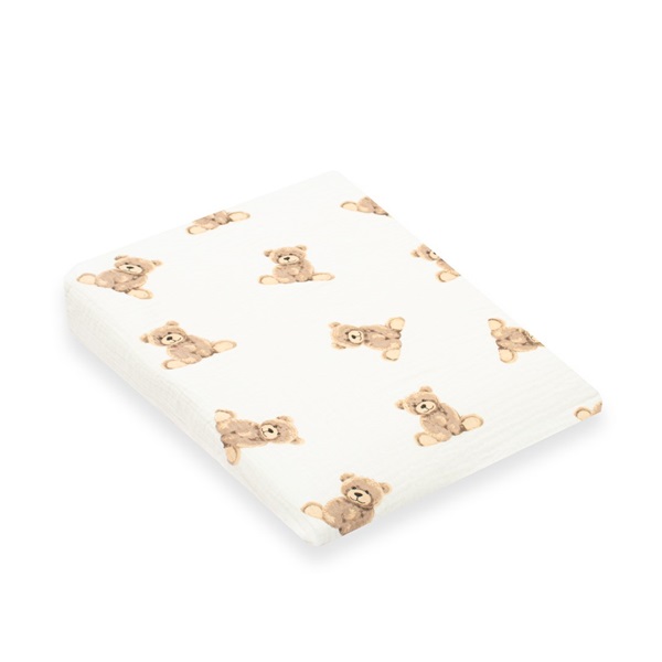 Mušelínový poťah na detský vankúš-klin New Baby STANDARD 30x37 cm bear