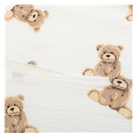 Mušelínový poťah na detský vankúš-klin New Baby STANDARD 30x37 cm bear