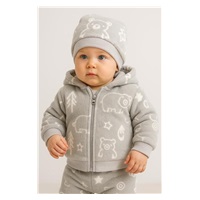Dojčenská zateplená Wellsoft zimná mikinka s kapucňou New Baby Winter times