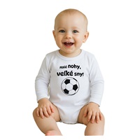 Detské body s potlačou New Baby Malé nohy, veľké sny!