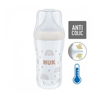 Sklenená dojčenská fľaša NUK Perfect Match Temperature Control 230 ml