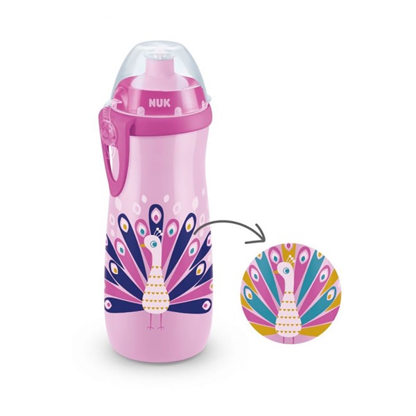 Detská fľaša NUK Sports Cup Peacock 450 ml