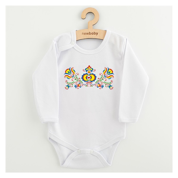 Detské body s potlačou New Baby Ľudový vzor