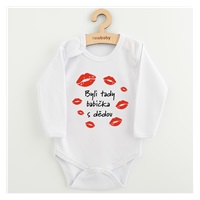 Detské body s potlačou New Baby Byli tady babička s dědou