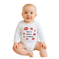 Detské body s potlačou New Baby Boli tu babička s dedkom