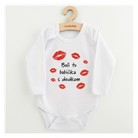 Detské body s potlačou New Baby Boli tu babička s dedkom