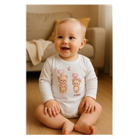 Detské body s potlačou New Baby Love Bears