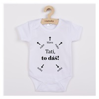 Detské body s potlačou New Baby Tati, to dáš! - krátky rukáv