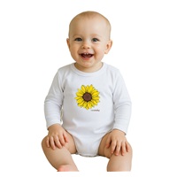 Detské body s potlačou New Baby Slnečnica - krátky rukáv