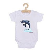 Detské body s potlačou New Baby Dolphin - krátky rukáv