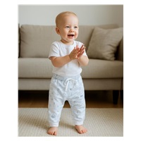 Detské bavlnené nohavice Jogger New Baby For Babies ocean