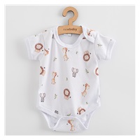 Dojčenské body s krátkym rukávom New Baby For Babies safari