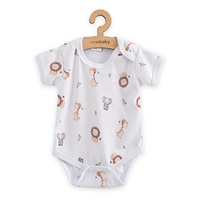 Dojčenské body s krátkym rukávom New Baby For Babies safari