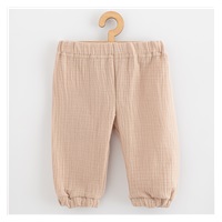 Kojenecká mušelínová súprava tričko a nohavice New Baby beige