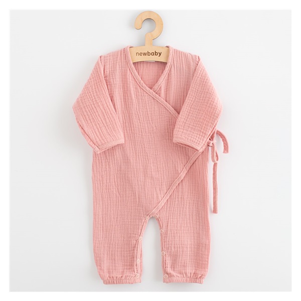 Dojčenský mušelínový overal New Baby pink