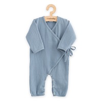 Dojčenský mušelínový overal New Baby blue