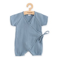 Dojčenský letný mušelínový overal New Baby blue