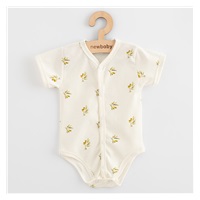 Dojčenské celorozopínacie body s krátkym rukávom z organickej bavlny New Baby Olivy