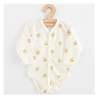 Dojčenské celorozopínacie body s dlhým rukávom z organickej bavlny New Baby Olivy