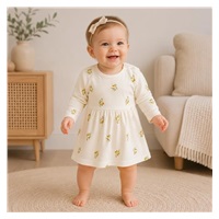 Dojčenské šaty z organickej bavlny s dlhým rukávom New Baby Olivy
