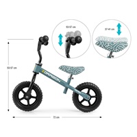 Detský balančný bicykel Milly Mally Dragon denim
