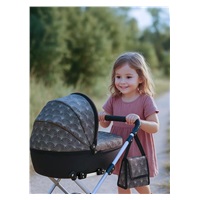 Luxusný detský kočík pre bábiky New Baby COMFORT zlato-čierny