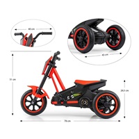 Detská šliapacia motokára Go-kart Milly Mally Rider červená  (poškodený obal)