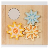 Drevená multifunkčná kocka Safari Montessori Baby Mix