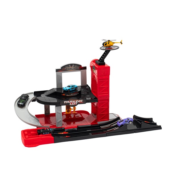 Detská garáž s helikoptérou Baby Mix (Poškodený obal)