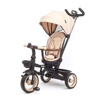 Luxusná detská trojkolka s osvetlením Milly Mally Twinkle beige